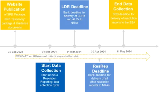Timeline for the 2024 Resolution Reporting data collection process
